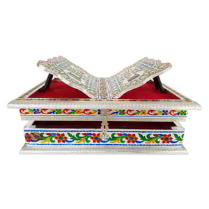 Meenakari Decorated Rehal Holy Quran Book Stand-book Box S,M Curved